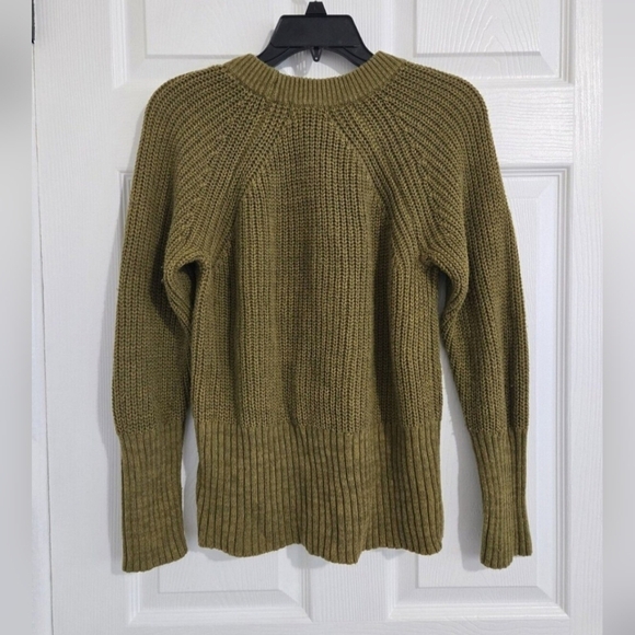 Universal Thread Cotton Blend Sweater Women's Size Small Olive Green Tight Knit - Picture 1 of 10